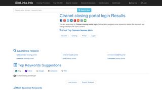 
                            6. Ciranet closing portal login Results For Websites Listing - SiteLinks.Info