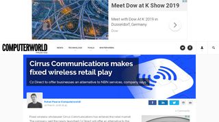 
                            9. Cirrus Communications makes fixed wireless retail play - Computerworld