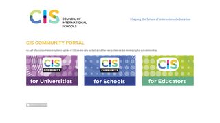 
                            5. CIS Community portal - Login - CIS Council of International Schools