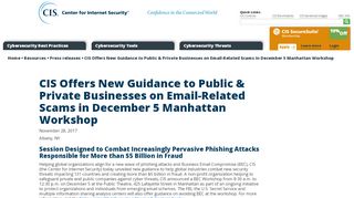 
                            7. CIS Offers New Guidance to Public & Private Businesses on Email ...