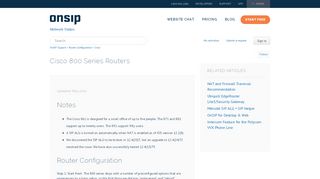 
                            8. Cisco 800 Series Routers – OnSIP Support