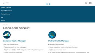 
                            5. Cisco Account Login - Profile Manager for Customers & Partners - Cisco
