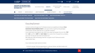 
                            3. Cisco AnyConnect — Zentrum für Informationsdienste und ...