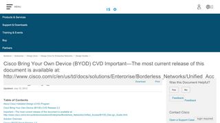 
                            8. Cisco Bring Your Own Device (BYOD) CVD Important—The most ...