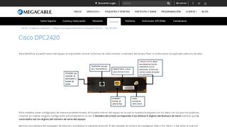 
                            4. Cisco DPC2420 - Soporte Técnico - Megacable