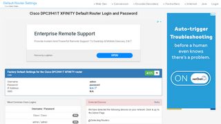 
                            7. Cisco DPC3941T XFINITY Default Router Login …