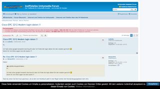 
                            7. Cisco EPC 3212 Modem login daten !! - Inoffizielles ...