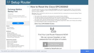 
                            2. Cisco EPC3928AD Reset - SetupRouter