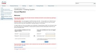 
                            3. Cisco - Login - Certification Tracking System
