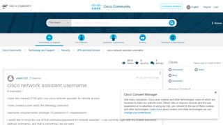 
                            4. cisco network assistant username - Cisco Community