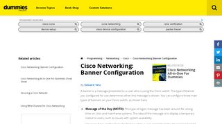 
                            3. Cisco Networking: Banner Configuration - dummies