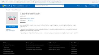 
                            5. Cisco Partner Login - azuremarketplace.microsoft.com