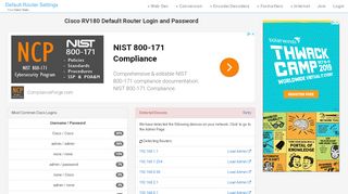 
                            6. Cisco RV180 Default Router Login and Password - Clean CSS