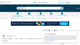 
                            8. Cisco Spark....can't login...can't get ... - Cisco Community