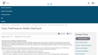 
                            6. Cisco TelePresence WebEx OneTouch - Cisco