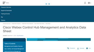 
                            2. Cisco Webex Control Hub Management and Analytics Data Sheet ...