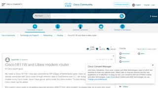 
                            6. Cisco1811W and Ubee modem router - Cisco Community