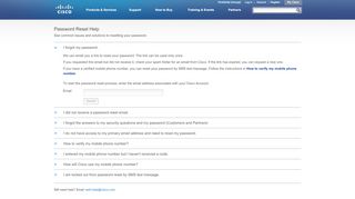 
                            8. Cisco.com Password Management & Reset