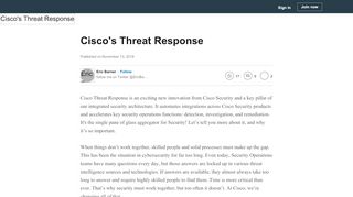 
                            9. Cisco's Threat Response - LinkedIn