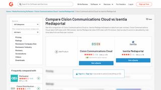 
                            5. Cision Communications Cloud vs Isentia Mediaportal | G2 - G2 Crowd