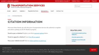 
                            3. Citation Information – Transportation Services – UW–Madison