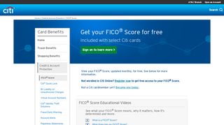 
                            7. Citi® Card Benefits - FICO® Score