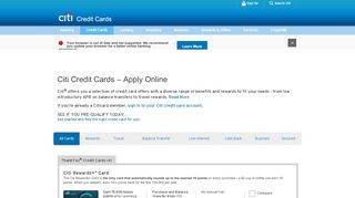 
                            10. Citi Credit Cards – Apply Online - Citibank