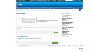 
                            7. Citi® Credit Cards - Login | Secure Sign-on