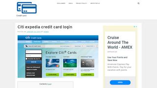 
                            7. Citi expedia credit card login - Credit card