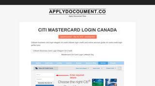 
                            7. Citi Mastercard Login Canada | Applydocoument.co