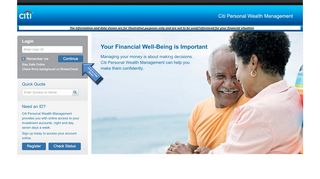 
                            8. Citi Personal Wealth Management - Login