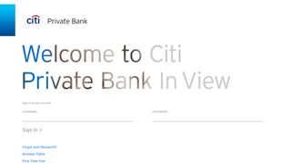 
                            10. Citi Private Bank In View Login