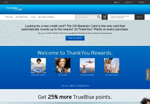 
                            4. Citi ThankYou® Rewards - Redeem your ThankYou® Points ...