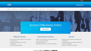
                            7. CitiBusiness Online... - Banking with Citi | Citi.com