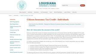 
                            9. Citizens Insurance Tax Credit - Louisiana …