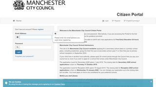 
                            1. Citizens Portal - Logon - Manchester City Council