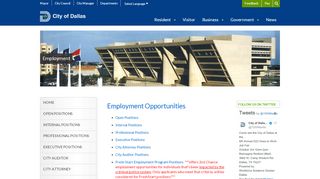 
                            8. City of Dallas Employment Opportunities