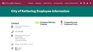 
                            7. City of Kettering Employee Information - Kettering