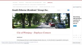 
                            7. City of Winnipeg – Employee Contacts | South …