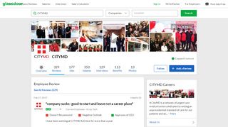 
                            7. CITYMD - company sucks- good to start and leave not a career place ...
