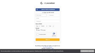 
                            2. citysocializer - Sign up