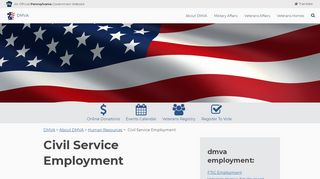 
                            9. Civil Service Employment - dmva.pa.gov