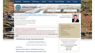 
                            4. Civil Service Exam Announcements - Albany County