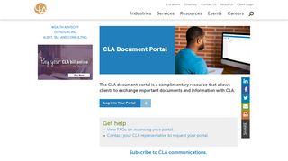 
                            2. CLA Document Portal Login: CliftonLarsonAllen