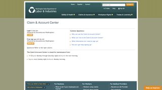 
                            4. Claim & Account Center - L&I - Access Washington