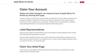 
                            4. Claim Your Account - Apple Music for Artists