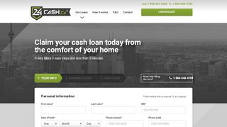 
                            1. Claiming cash fast & easy - Instant approval - 24Cash.ca