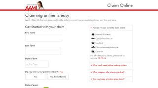 
                            2. Claiming online is easy - AAMI