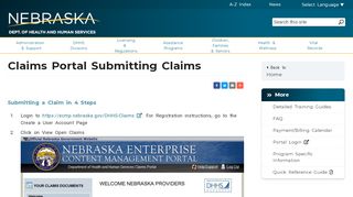 
                            1. Claims Portal Submitting Claims - Nebraska Department of ...