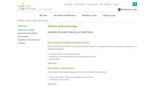 
                            7. Claims (provider) - Health Tradition Health Plan